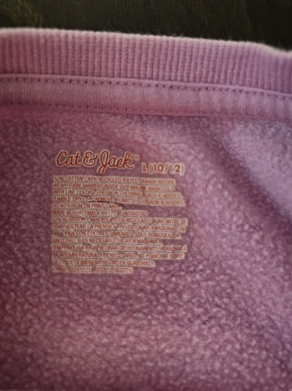 Cat & Jack Pink Smiley Face Polka Dot Crewneck Sweater